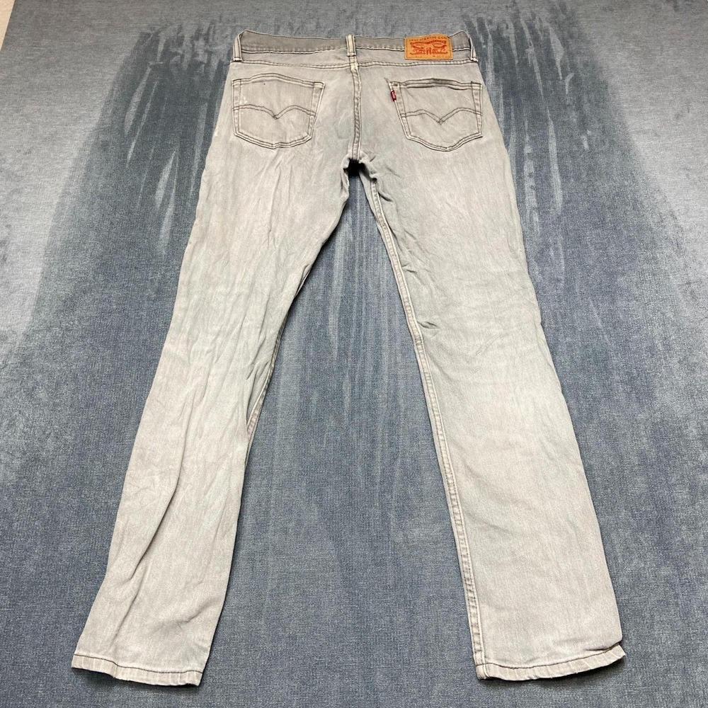 Levi's 511 Jeans Mens 30x30 Gray Denim Everyday Wear Slim Fit Straight Leg Cozy